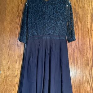 Navy blue lace and taffeta. Dressy dress